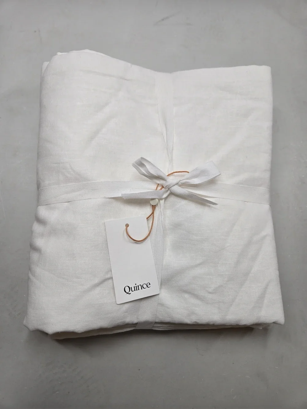 NWT QUINCE Set Of 2 48x84 European Linen Curtains White Light Filtering 0508
